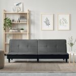 Vidaxl canap - lit gris fonc tissu 351914