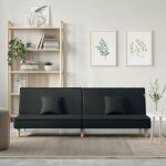Vidaxl canap - lit noir tissu 351902