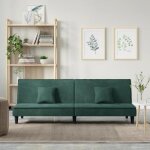Vidaxl canap - lit vert fonc velours 351909