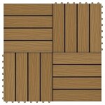 Vidaxl 11x carreau de terrasse relief wpc 30x30 cm 1 m teck dalle de jardin 45037