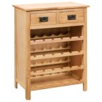 Vidaxl casier  bouteilles 72 x 32 x 90 cm bois de chne massif