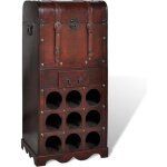Vidaxl casier  bouteilles avec rangement pour 9 bouteilles bois