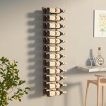 Vidaxl casier  vin mural pour 24 bouteilles dor fer