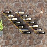 Vidaxl casier à vin mural pour 7 bouteilles 2 pcs doré métal Vidaxl casier à vin mural pour 7 bouteilles 2 pcs doré métal