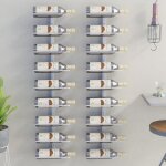 Vidaxl casier  vin mural pour 9 bouteilles 2 pcs blanc fer