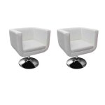 Fauteuil design club blanc x2 160439