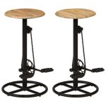 Vidaxl lot de 2 chaises de bar sige de pub chaise de bistrot meuble de salle  manger cuisine salon ...