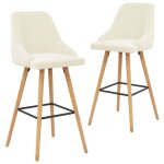 Vidaxl lot de 2 chaises de bar si�ge de pub chaise de bistrot meuble de salle � manger cuisine salon ...