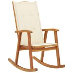 Vidaxl chaise � bascule avec coussins chaise � bascule de jardin fauteuil � bascule de terrasse fauteuil ...