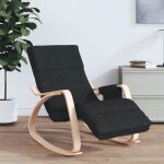 Vidaxl chaise  bascule noir tissu chaise sige de salon bascule chaise de salon chaise de relaxation ...