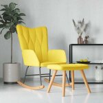 Vidaxl chaise  bascule avec tabouret sige de relaxation fauteuil de salon salle de sjour sige de ...