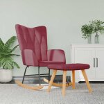 Vidaxl chaise  bascule avec tabouret sige de relaxation fauteuil de salon salle de sjour sige de ...