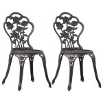 Vidaxl 2x chaises de bistro chaises de jardin chaises de terrasse chaises de patio chaises dext�rieur ...