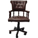 Vidaxl chaise de bureau pivotante mobilier de bureau marron fauteuil de bureau 20042 Vidaxl chaise de bureau pivotante mobilier de bureau marron fauteuil de bureau 20042