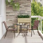 Vidaxl chaises empilables de jardin 2 pcs marron tissu textil�ne 318779