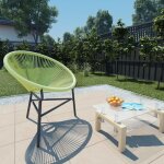 Vidaxl chaise de jardin acapulco rsine tresse vert
