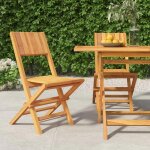 Vidaxl chaises de jardin pliantes 2 pcs 47x61x90 cm bois massif teck 362759