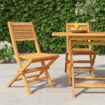 Vidaxl chaises de jardin pliantes 2 pcs 47x62x90 cm bois massif teck 362761