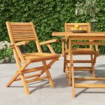 Vidaxl chaises de jardin pliantes 2 pcs 55x62x90 cm bois massif teck 362762