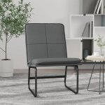 Vidaxl chaise longue gris 54x75x76 cm similicuir chaise chaise de canap� fauteuil chaise de salon chaise ...