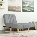 Vidaxl chaise longue gris clair tissu 352819