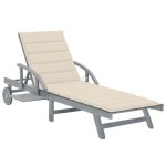 Vidaxl chaise longue de jardin avec coussin bois dacacia solide Vidaxl chaise longue de jardin avec coussin bois dacacia solide