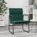Vidaxl chaise longue vert fonc� 55x64x80 cm tissu chaise chaise de canap� fauteuil chaise de salon chaise ...