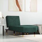 Vidaxl chaise longue vert fonc velours 352804