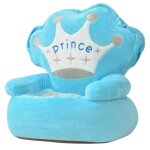 Vidaxl chaise en peluche pour enfants prince bleu 80157