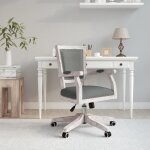 Vidaxl chaise pivotante de bureau fauteuil avec dossier et hauteur rglables sige rembourr avec roulettes ...