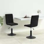 Vidaxl chaises pivotantes de salle � manger 2 pcs noir velours