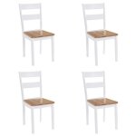 Vidaxl 4x bois dh�v�a massif chaises de salle � manger chaises de repas meubles de cuisine chaises � ...