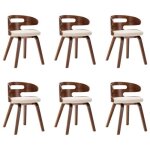 Vidaxl 6x bois courb� chaises � d�ner chaises de cuisine chaises de salle � manger chaises de repas chaises ...