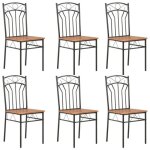 Vidaxl 6x chaises de salle  manger chaises  dner chaises de repas meuble de cuisine chaises de cuisine ...