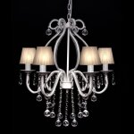 Vidaxl lustre n�o baroque plafonnier 6 feux 2300 pampilles cristal suspension 60338