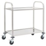 Vidaxl chariot de cuisine à 2 niveaux 95x45x835 cm acier inoxydable Vidaxl chariot de cuisine à 2 niveaux 95x45x835 cm acier inoxydable