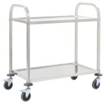 Vidaxl chariot de cuisine à 2 niveaux 965x55x90 cm acier inoxydable Vidaxl chariot de cuisine à 2 niveaux 965x55x90 cm acier inoxydable