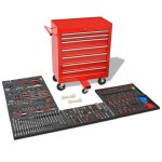 Chariot à outils - vidaxl - 1125 outils - acier - rouge - 7 tiroirs Chariot à outils - vidaxl - 1125 outils - acier - rouge - 7 tiroirs