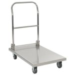 Vidaxl chariot � plateforme argent� 82x53x86 cm acier inoxydable