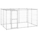 Vidaxl chenil extérieur acier galvanisé avec toit 726 m² enclos niche cage 3082303 Vidaxl chenil extérieur acier galvanisé avec toit 726 m² enclos niche cage 3082303