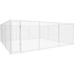 Vidaxl chenil extrieur pour chiens acier galvanis 570x570x185 cm