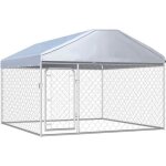 Vidaxl chenil extrieur avec toit pour chiens 200 x 200 x 135 cm