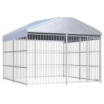 Vidaxl chenil dext�rieur avec toit pour chiens 300 x 300 x 200 cm