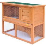 Vidaxl clapier dextrieur enclos pour petits animaux 1 porte bois