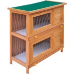 Vidaxl clapier dextrieur enclos pour petits animaux 4 portes bois
