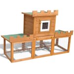 Vidaxl clapier large dextrieur avec 1 seule maison