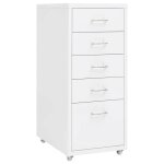 Vidaxl classeur mobile blanc 28x41x69 cm m�tal