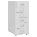 Vidaxl classeur mobile gris 28x41x69 cm mtal