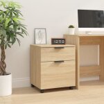 Vidaxl classeur mobile avec roues chne sonoma 45x38x54 cm 811523