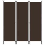 Vidaxl cloison de s�paration 3 panneaux marron 150x180 cm
